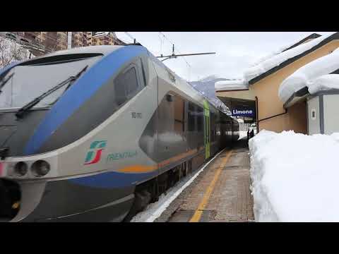 Partenza da Limone per Cuneo sulla Ferrovia delle Meraviglie con ALN 501/502 in doppia MD