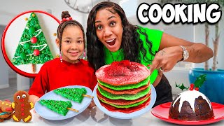 HOW TO MAKE CHRISTMAS RICE KRISPIES TREATS! COOKING WITH KESHIA & KIKI | THE RUSH FAM