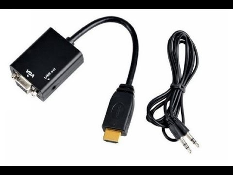 Конвертер перехідник з HDMI в VGA, +ЗВУК+СТРУМ, адаптер - фото 1 - id-p378170375