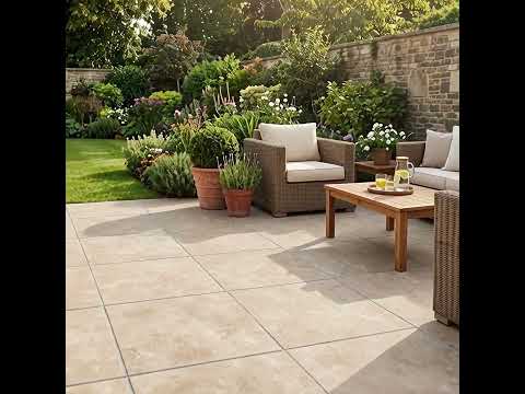 Carrelage sol extérieur effet pierre travertin Pomezia beige R11 60x60 cm