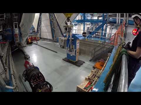 Robotic test installation in the ATLAS cavern of HiLumi LHC vacuum module