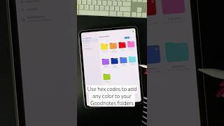 How to use hex codes for custom folder colors in Goodnotes