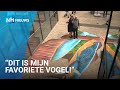 Kunstenaar maakt een enorm 3D-kunstwerk voor ouderen