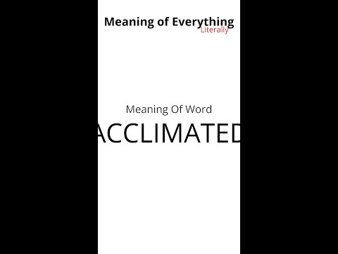 Meaning of Word - Acclimated Meaning #Shorts