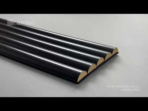 Prezentacja satynowych czarnych paneli ryflowanych LAMEO