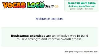 Video thumbnail for resistance exercises