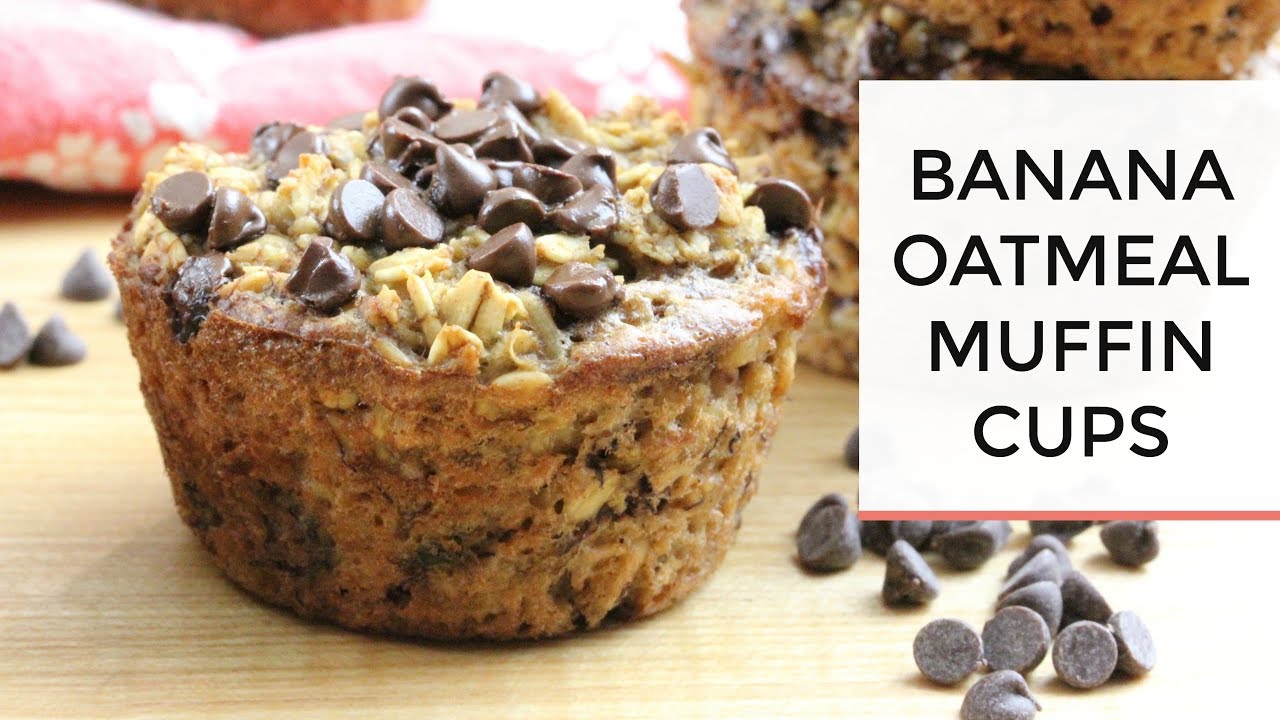 Baked Banana Oatmeal Muffin Cups | Healthy + Easy Grab-N-Go Breakfast
