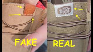 Hey dude shoes real vs fake review. How to spot fake Hey Dude wally footwear