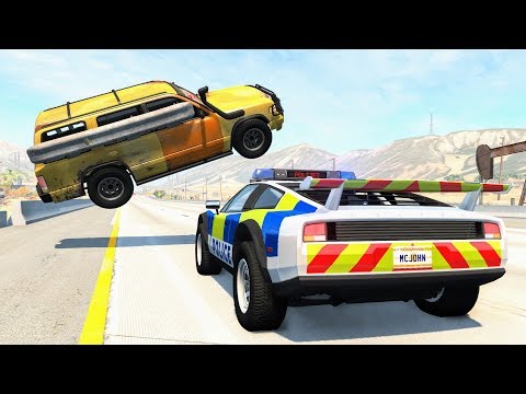 Crazy Police Chases #94 - BeamNG Drive Crashes
