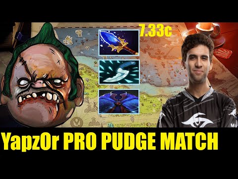YapzOr showing how to make a support pudge 7.33c HIGH MMR DOTA 2 MATCH #dota2 #dota2highlights