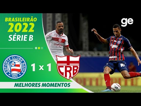 BAHIA 1 X 1 CRB | MELHORES MOMENTOS | 19ª RODADA BRASILEIRÃO SÉRIE B 2022 | ge.globo