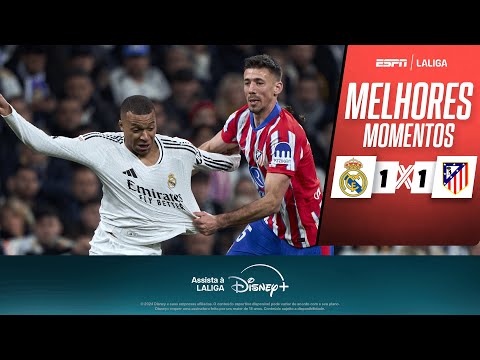 Gols e lances de Real Madrid x Atlético de Madri