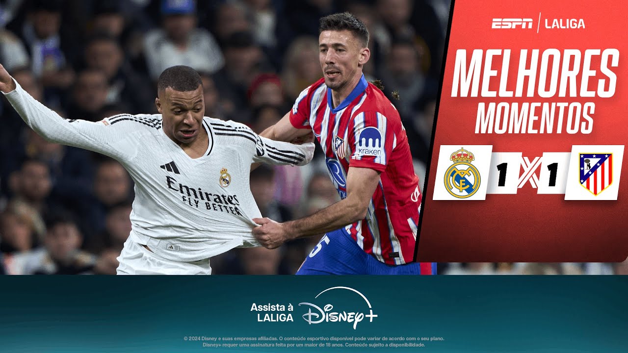 MBAPPÉ faz, mas REAL MADRID empata com o ATLÉTICO DE MADRID em LALIGA | Melhores Momentos
