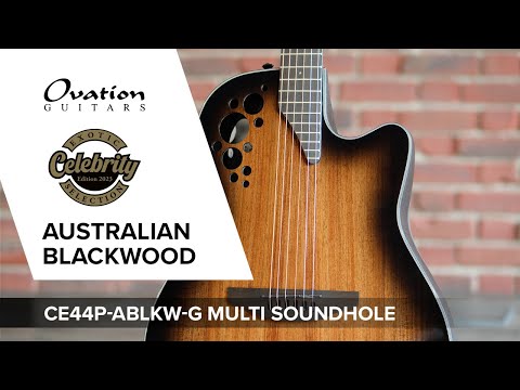 FEATURES (ENG): Ovation Celebrity Elite Exotic Selection Australian 🐨 Blackwood CE44P Mid Cutaway