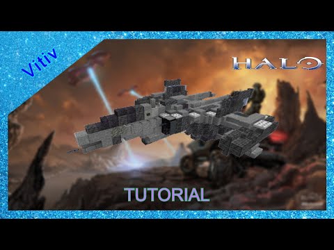 Halo YSS-1000 Prototype Anti-Ship Spaceplane Sabre in Minecraft - 1:1 Scale - Tutorial