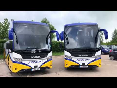 New Scania Finesse Coaches for Johnsons Coaches 2018