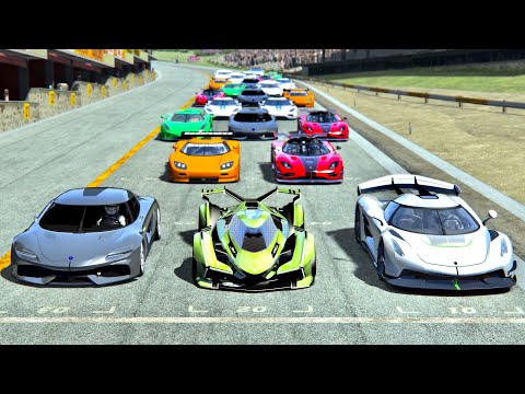 Lamborghini V12 Vision Gran Turismo vs Koenigsegg Hypercars - Silverstone