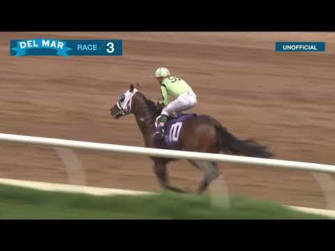 Lord Prancealot wins race 3 at Del Mar 7/29/23.
