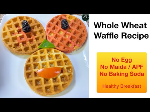 Whole Wheat Waffle Recipe |No Egg ,No Maida, No Soda | Eggless Waffle Recipe ,Homemade Waffle Premix