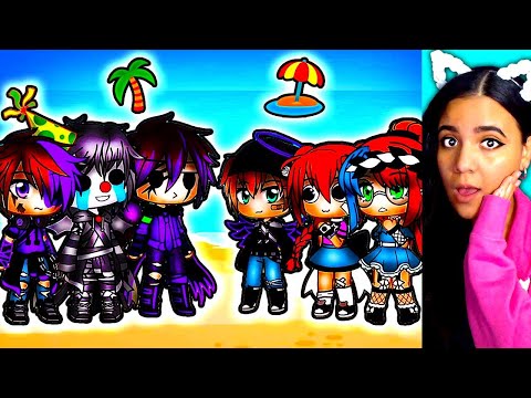 ⛱🌴 The Afton Family Goes To The Beach! ⛱🌴 FNAF Gacha Club Mini Movie Reaction