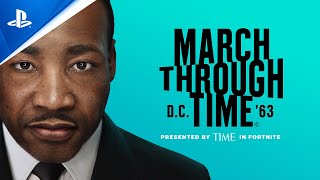 PlayStation Fortnite - Celebrate MLK: TIME Studios Presents March Through Time in Fortnite | PS4 anuncio