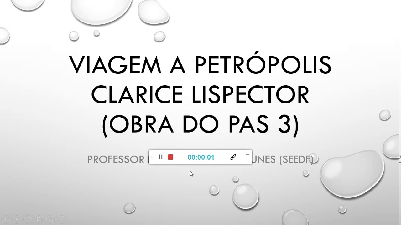 ANÁLISE DO CONTO VIAGEM A PETRÓPOLIS, DE CLARICE LISPECTOR, OBRA DO PAS 3ª ETAPA
