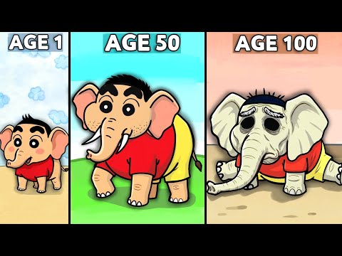 Shinchan Age 1 - 100 Elephant 😱