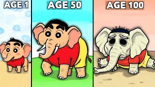 Shinchan Age 1 - 100 Elephant 😱 Shinchan Age 1 - 100 Elephant 😱