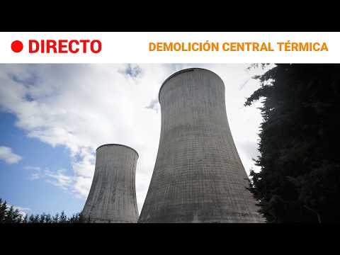 🔴 DEMOLICIÓN de las CHIMENEAS de la antigua CENTRAL TÉRMICA de COMPOSTILLA (LEÓN)