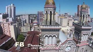 preview picture of video 'Drone Passo Fundo RS Centro da Cidade - Vista da Catedal e da Praça Marechal Floriano'