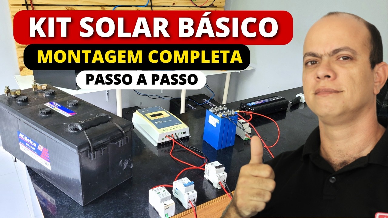 😃 Kit de Energia Solar OFF GRID que liga MUITA COISA | Montagem COMPLETA | Passo a passo