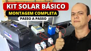😃 Kit de Energia Solar OFF GRID que liga MUITA COISA | Montagem COMPLETA | Passo a passo