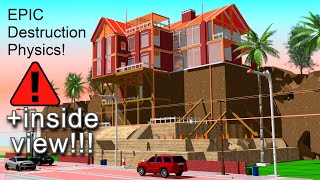 3D Hollywood Mansion: Landslide Simulation + Inside View!