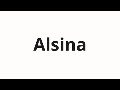 How to pronounce Alsina