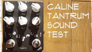 Video thumbnail for Caline CP-15 Tantrum quick demo - distortion and boost in one pedal! by Gary Shaw