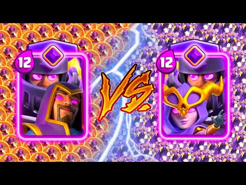 EVOLVED MEGA KNIGHT + WIZARD Vs EVOLVED MEGA KNIGHT + WITCH - Clash Royale Challenge