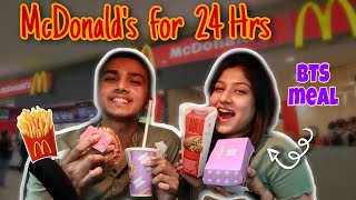 *BTS Meal🔥* : Eating McDonald's For 24 Hours! | Manasi Mau