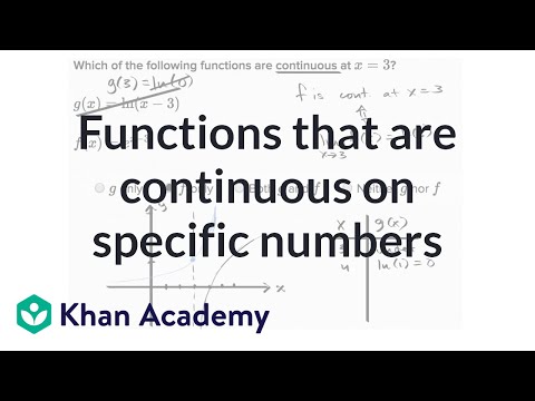 Functions Continuous At Specific X Values Video Khan Academy