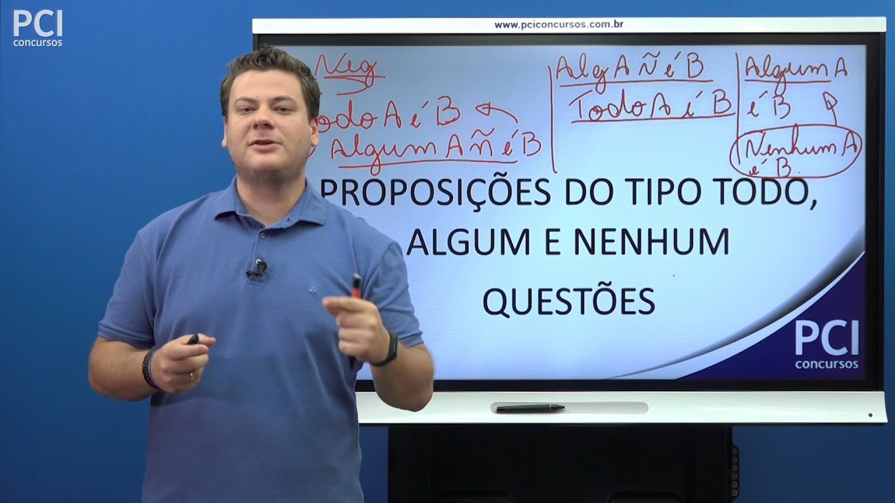 Aula 11 - Porposições do Tipo Todo, Algum e Nenhum - Questões Comentadas