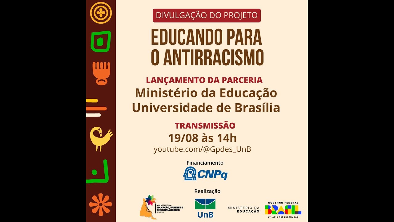 Educando para o antirracismo | Divulgação do projeto