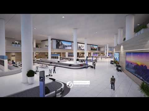 Visualização arquitetônica - Terminal 3 do Aeroporto Internacional de Changsha Huanghua