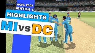 MI vs DC HIGHLIGHTS|| MATCH-3 || RCPL SEASON-1 2008 ||