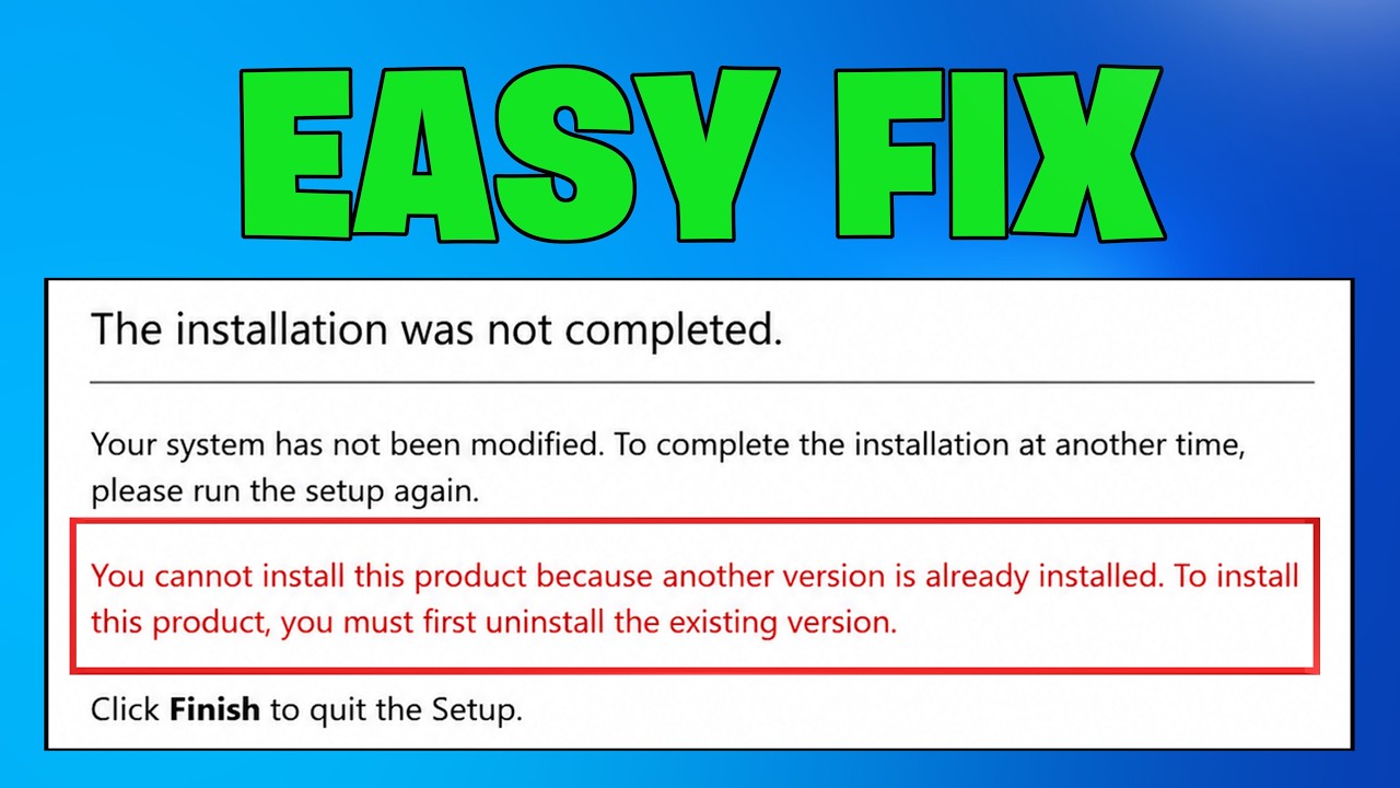 How To Fix “Cannot Install Corel Draw X8 Because Another Version is Already Installed”