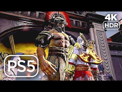 Kratos vs Hercules Fight Gameplay [PS5™4K HDR] God of War® PlayStation™5 Remastered