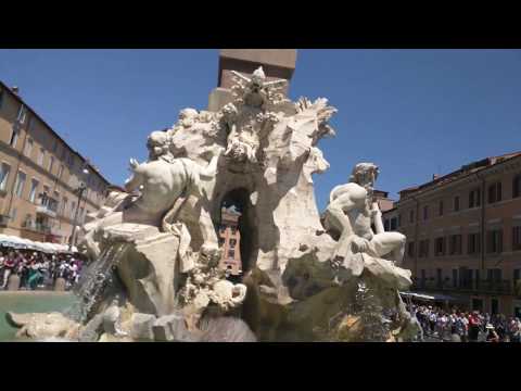 Trevi Fountain throwing coins and wishes | Rome Top Tourist Places | ITALY