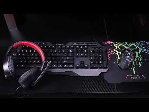 Набор Gaming Combo 4-in-1 XTRIKE ME CMX-415 UA Layot (Keyboard UA раскладка/Headset/Mouse/Mousepad) - фото 1 - id-p2805905988