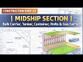 Construction Part 13 Midship Section Bulk Carrier Tanker Container RoRo Gas Carrier