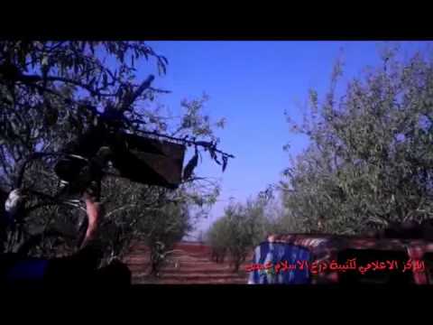 التصدي للطيران الحربي من قبل كتيبة درع الإسلام في قرية البويضة الشرقية في ريف حمص