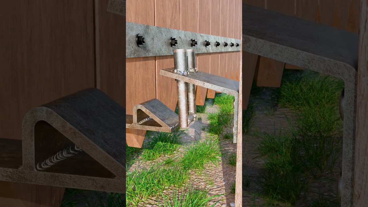DIY automatic steel gate locking mechanism. #latch #diy