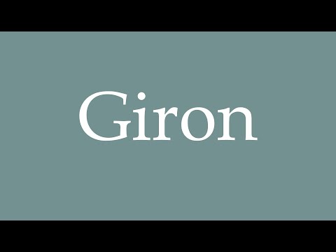 How to Pronounce ''Giron'' Correctly in French